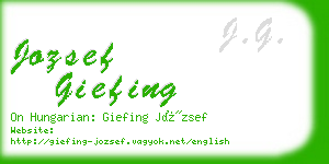 jozsef giefing business card